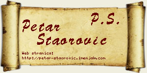 Petar Staorović vizit kartica